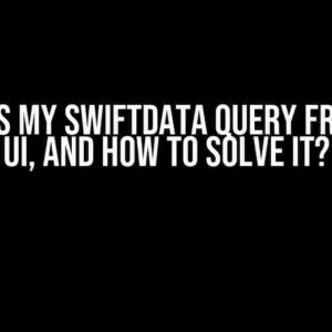 Why Does My SwiftData Query Freeze the UI, and How to Solve It?